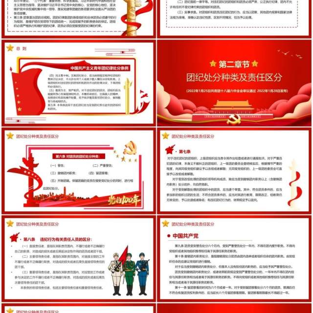 中国共产主义青年团纪律处分条例试行PPT模板 中国共产主义青年团纪律处分条例试行PPT模板