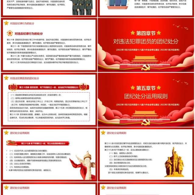 中国共产主义青年团纪律处分条例试行PPT模板 中国共产主义青年团纪律处分条例试行PPT模板