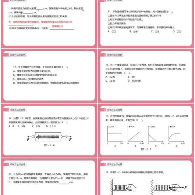 部编版八年级物理下册弹力课件PPT模板