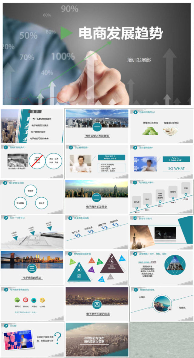 电商的现状与未来发展趋势商务培训课件ppt模板