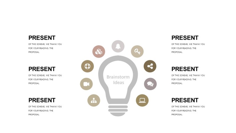 浅卡其色商务PPT图表-9