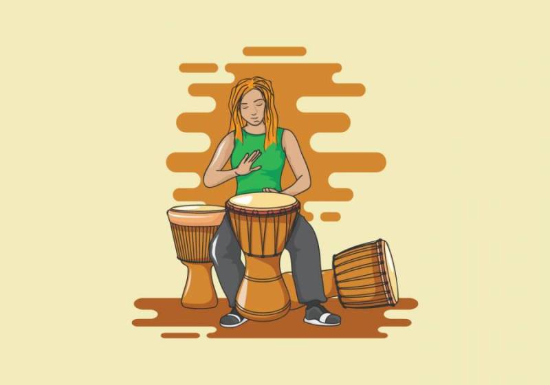 非洲鼓音乐家插图