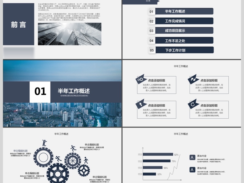 2017大气欧美工作总结商务通用ppt