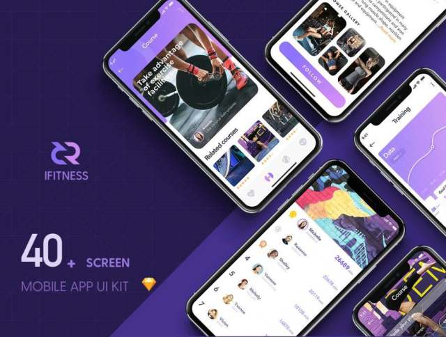 使用40多个屏幕分为8个热门类别iFITNESS UI Kit,加快您的移动应用设计工作流程 使用40多个屏幕分为8个热门类别iFITNESS UI Kit,加快您的移动应用设计工作流程