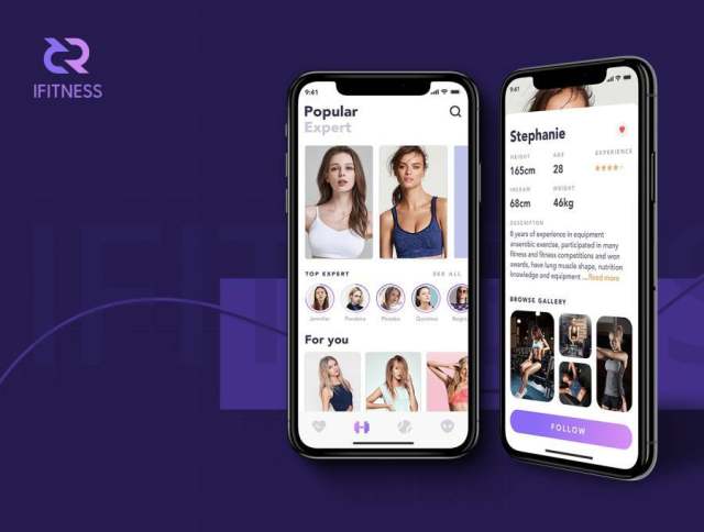 使用40多个屏幕分为8个热门类别iFITNESS UI Kit，加快您的移动应用设计工作流程