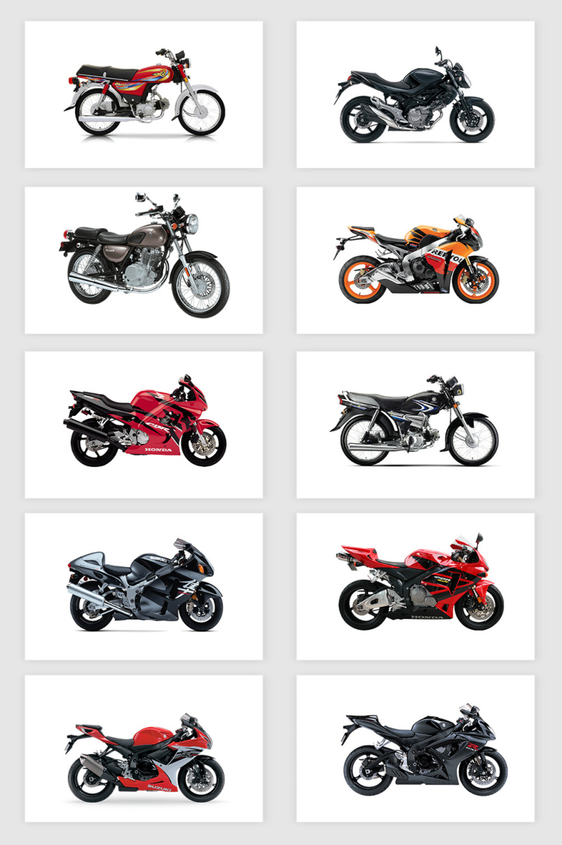 高清免抠摩托车素材