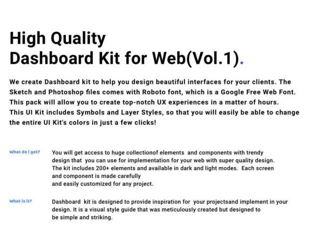 专为Sketch＆Photoshop设计的Web仪表板UI工具包。，Dashboard Kit Web Vol.1