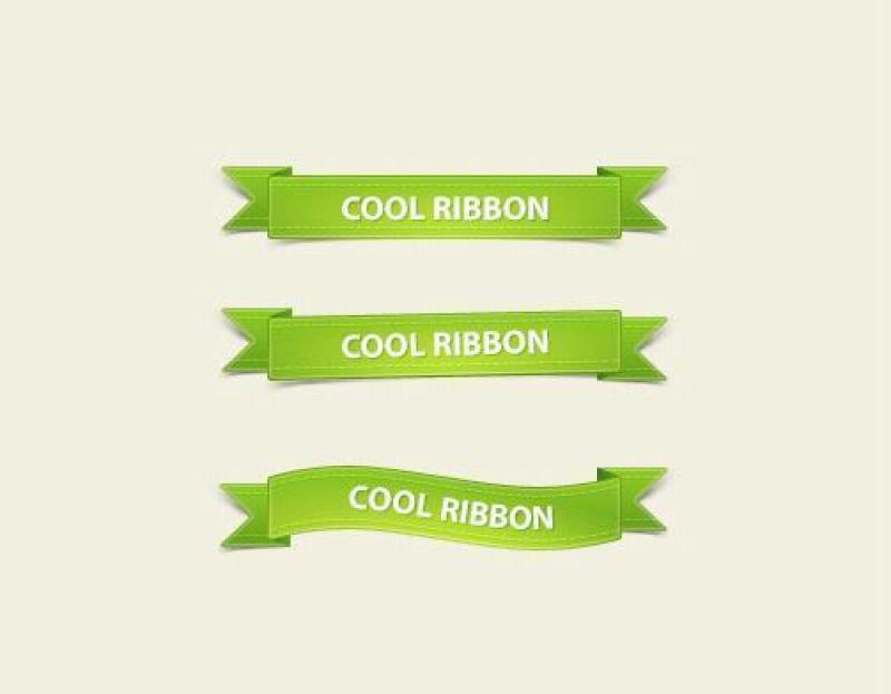 精致彩带psd分层素材