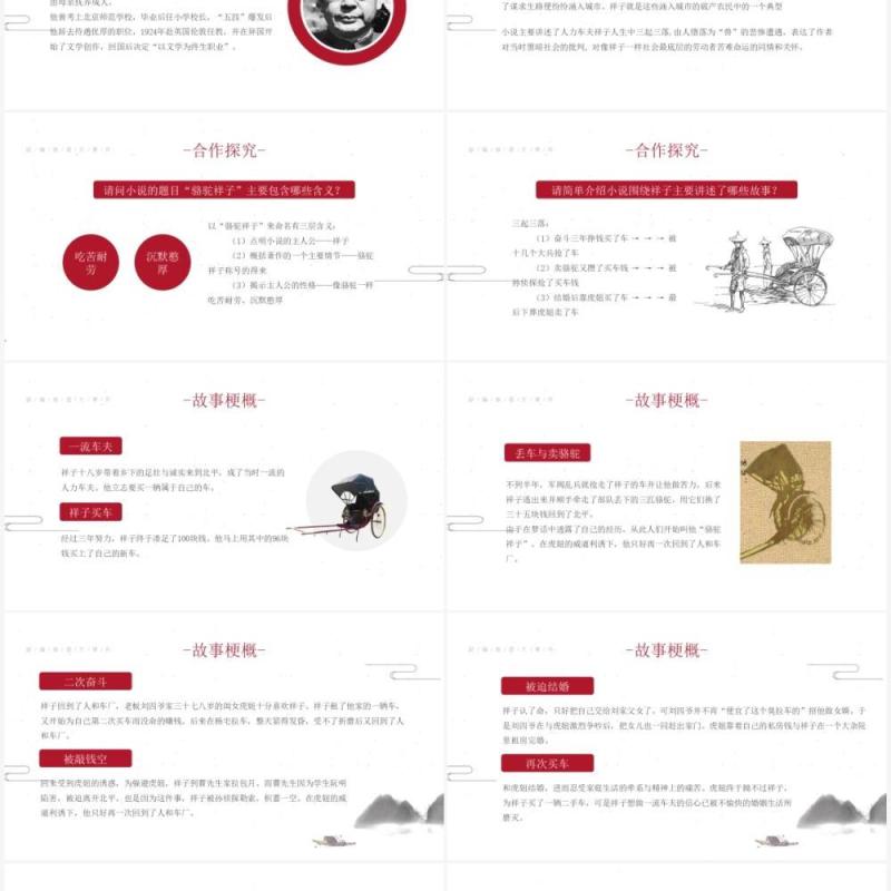 部编版七年级语文下册骆驼祥子课件PPT模板