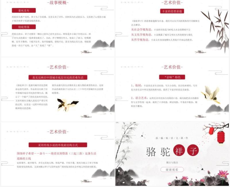 部编版七年级语文下册骆驼祥子课件PPT模板