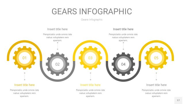 灰黄色齿轮PPT信息图17