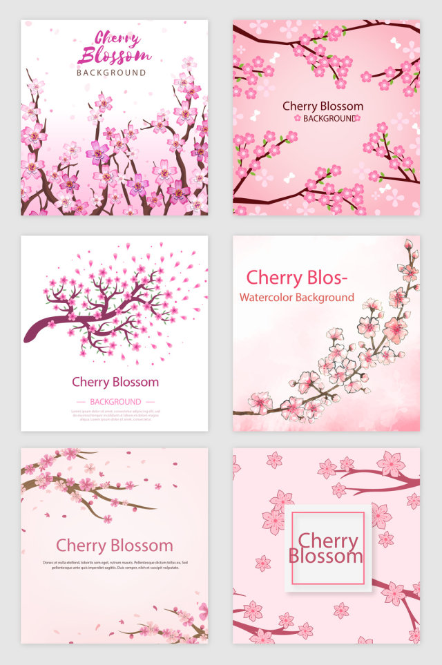 粉红桃花花瓣花朵的矢量素材 粉红桃花花瓣花朵的矢量素材