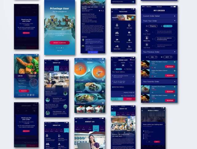 用于餐馆和食品的UI套件订购PSD和草图的移动应用程序,Flavors UI Kit 用于餐馆和食品的UI套件订购PSD和草图的移动应用程序,Flavors UI Kit