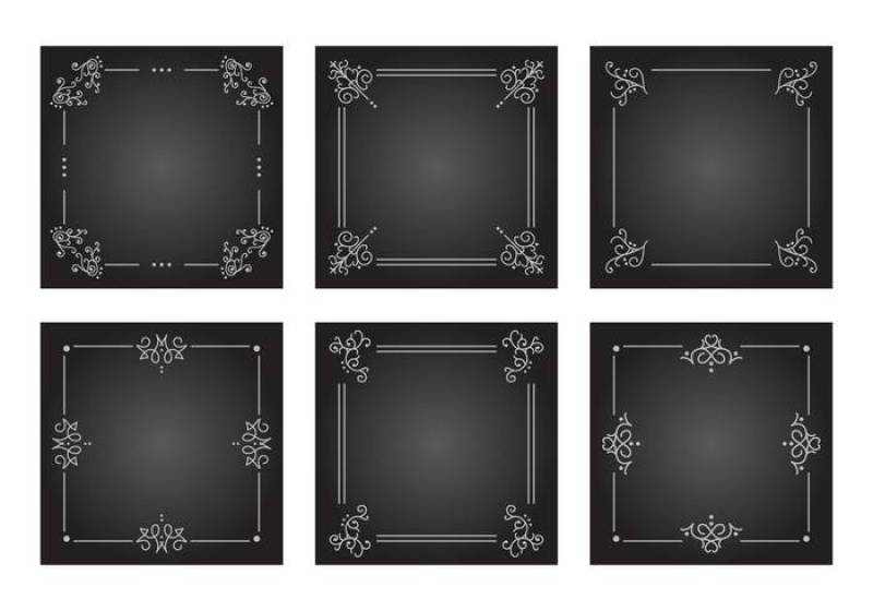 老沉默的电影帧矢量