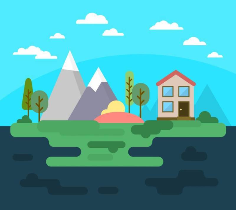 平坦的景观设计