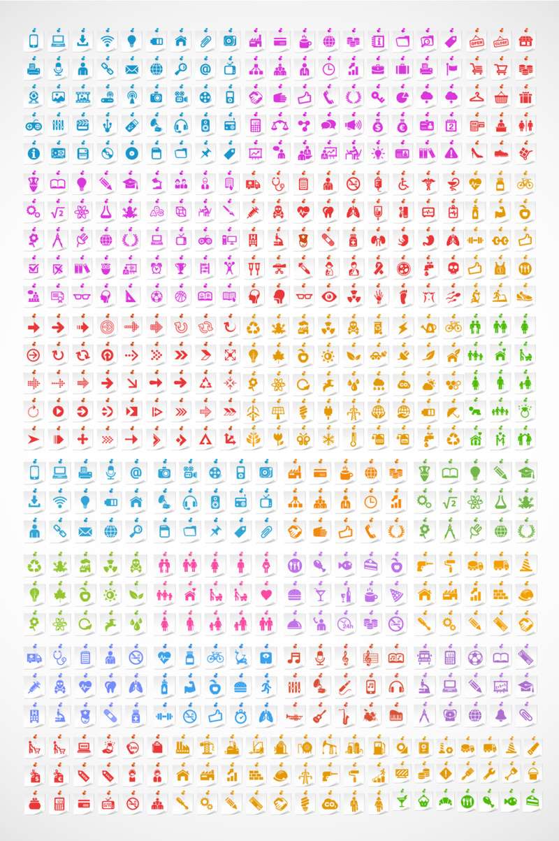 网页彩色按钮app按钮图标素材