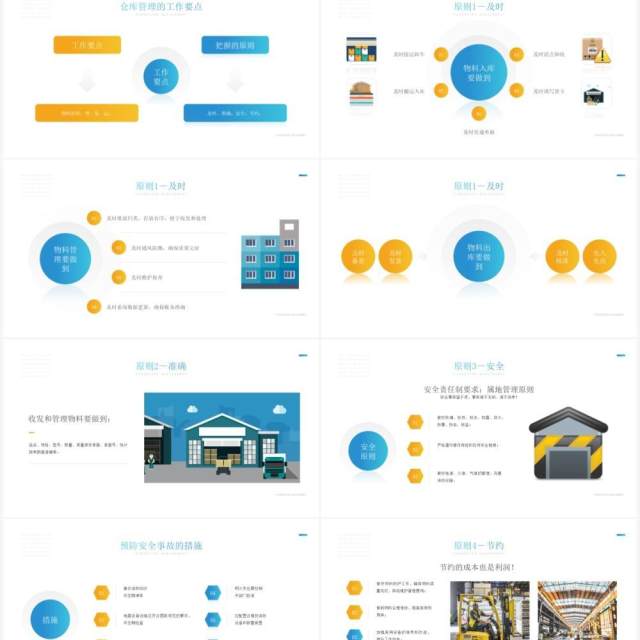 蓝色简约风仓库管理知识培训PPT模板