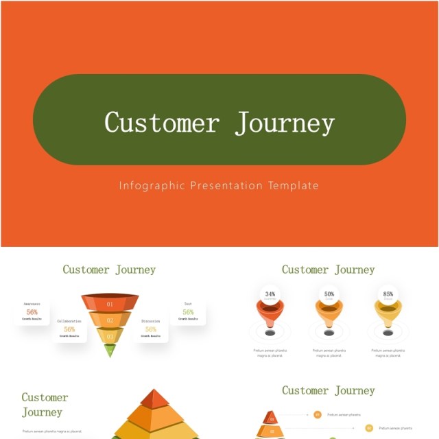 客户旅程信息图PPT模板Customer Journey Infographics