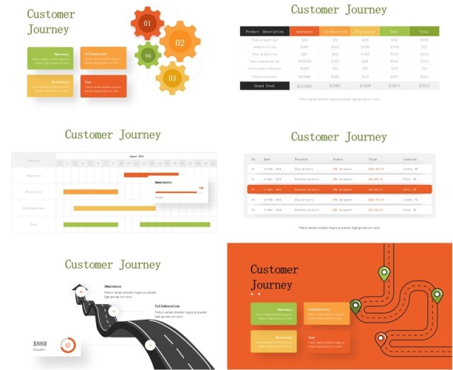 客户旅程信息图PPT模板Customer Journey Infographics