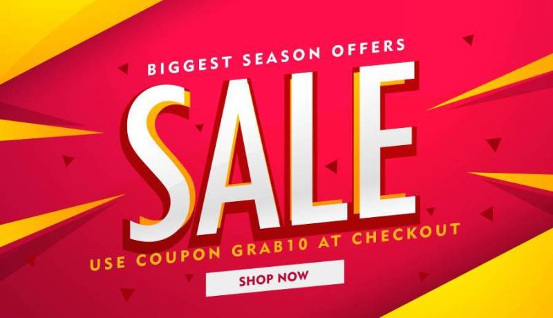 现代销售和促销横幅设计模板