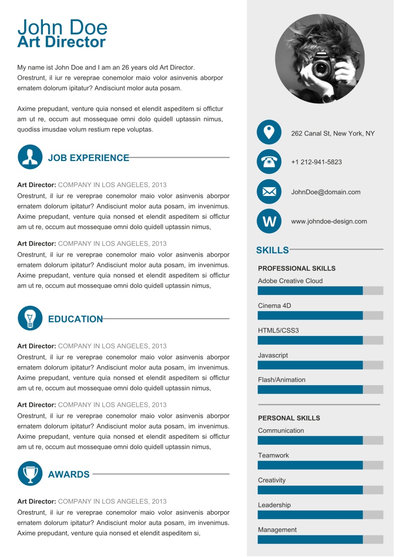 全英文外企求职英文个人简历WORD模板6