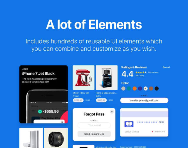 适用于Sketch,Photoshop和XD的完整iOS 11电子商务UI工具包,购物狂iOS 11 适用于Sketch,Photoshop和XD的完整iOS 11电子商务UI工具包,购物狂iOS 11