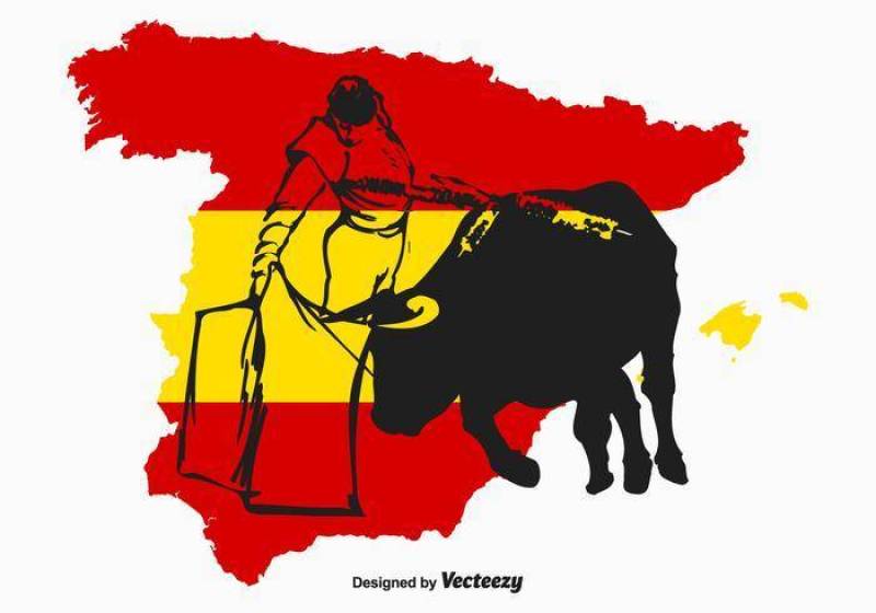 西班牙斗牛士矢量图