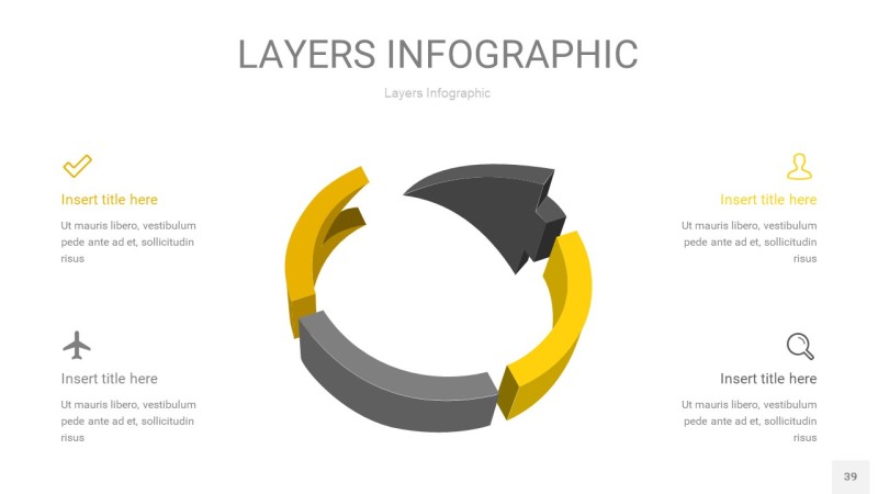 灰黄色3D分层PPT信息图39