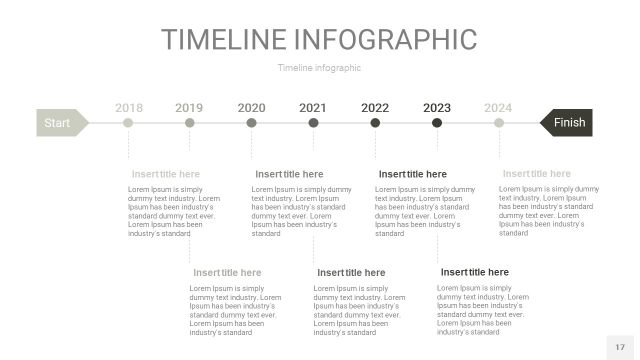 灰色时间轴PPT信息图17
