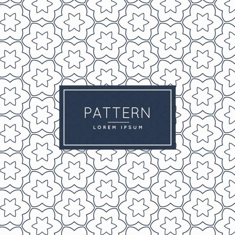 最小的线花卉图案背景设计