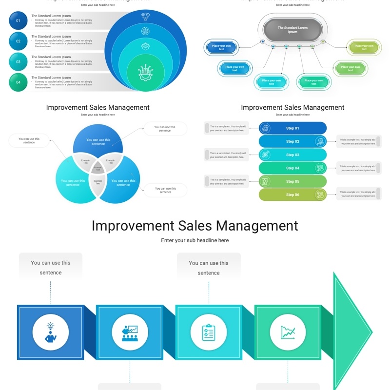 简约蓝绿销售管理市场分析信息图ppt素材 简约蓝绿销售管理市场分析信息图ppt素材