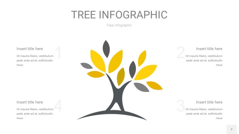 灰黄色树状图PPT图表7