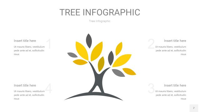 灰黄色树状图PPT图表7