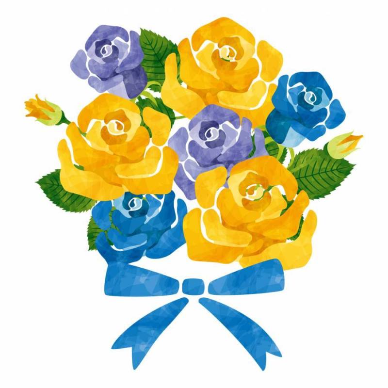 玫瑰花束/黄色/蓝色/父亲的日常使用