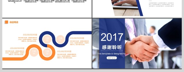 2017年创业融资项目合作方案PPT模板