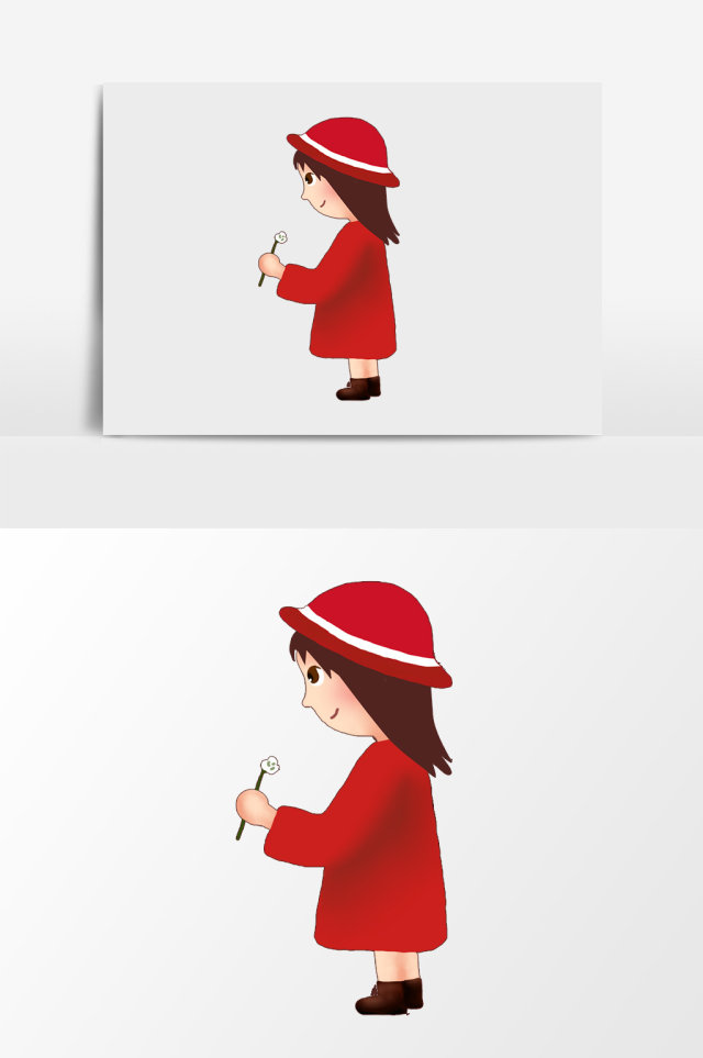 红色衣服卡通小孩帽子 红色衣服卡通小孩帽子