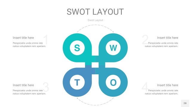 宝石绿SWOT图表PPT28