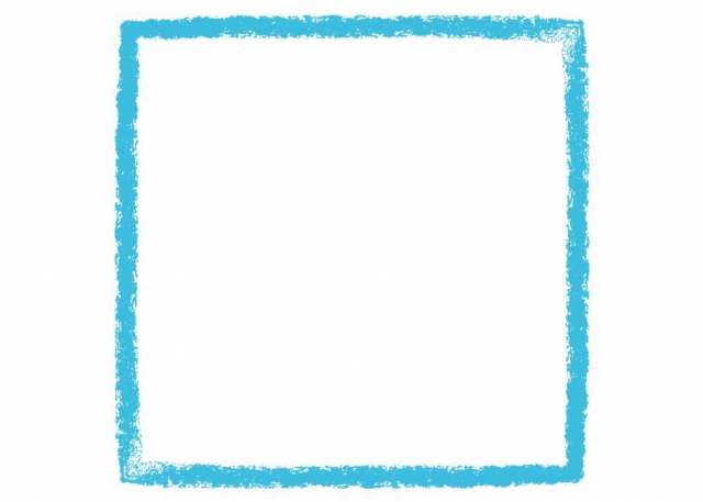 蜡笔触摸方形框架蓝色