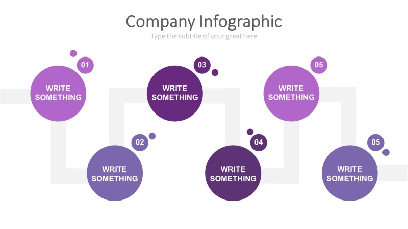 紫色圆形并列PPT信息可视化图表2