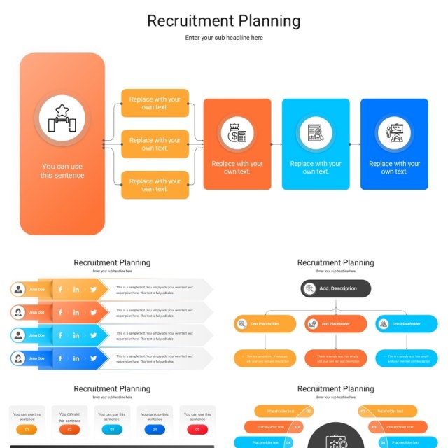 招聘规划信息图PPT模板素材Recruitment Planning