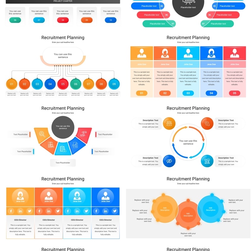 招聘规划信息图PPT模板素材Recruitment Planning