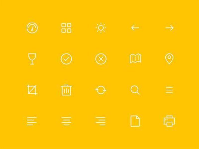 35 Thin Icons