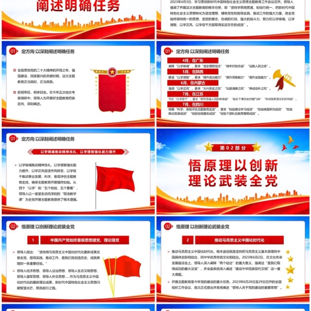 确保主题教育稳步开局扎实推进PPT模板 确保主题教育稳步开局扎实推进PPT模板