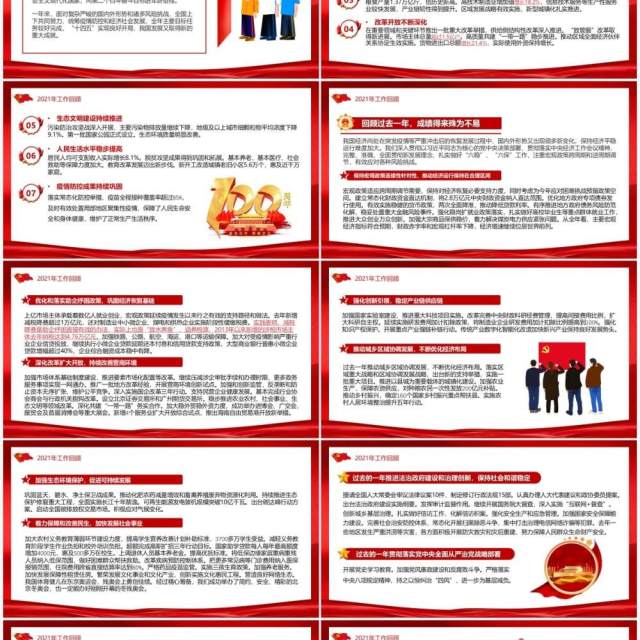 聚焦2022年全国两会政府工作报告PPT模板 聚焦2022年全国两会政府工作报告PPT模板