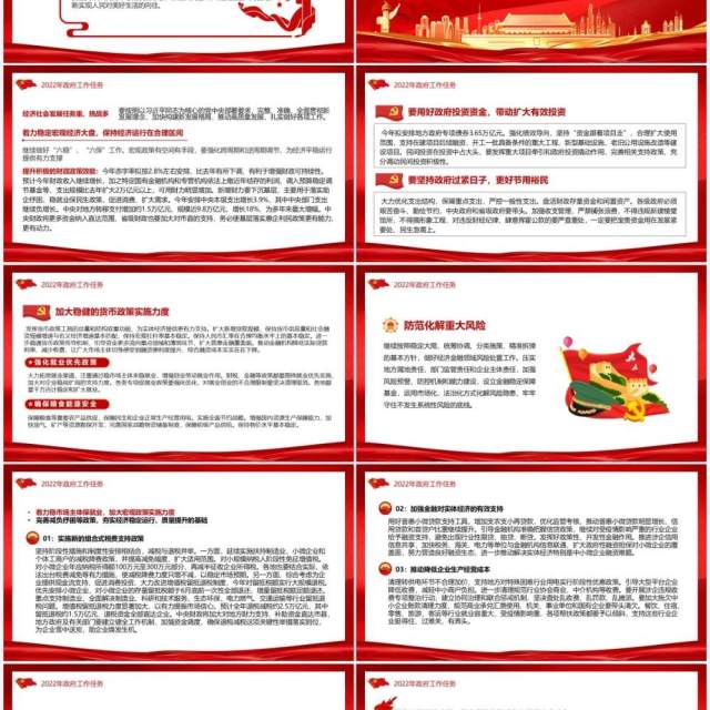 聚焦2022年全国两会政府工作报告PPT模板 聚焦2022年全国两会政府工作报告PPT模板