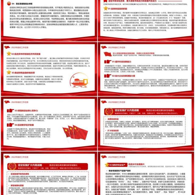 聚焦2022年全国两会政府工作报告PPT模板
