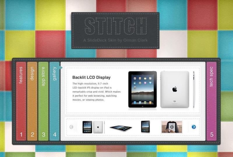 撞色的PSD网页模板