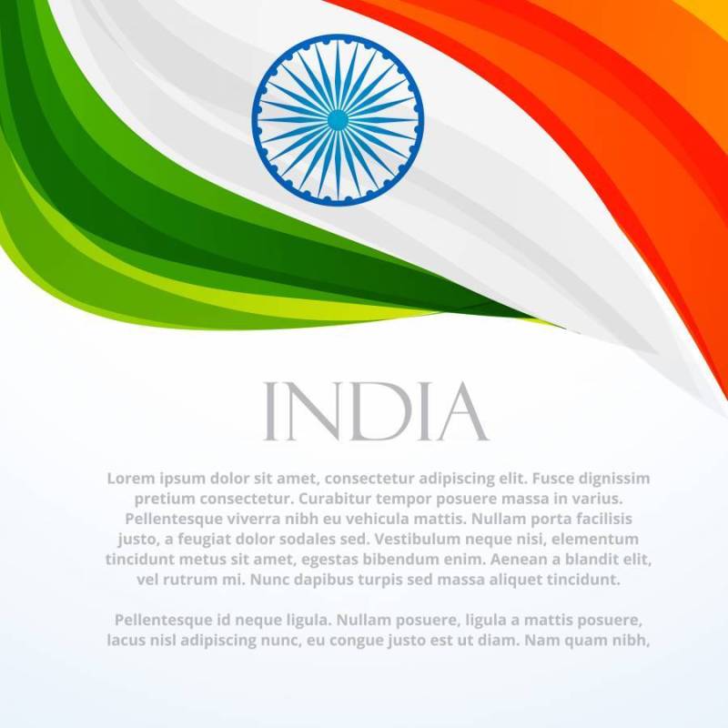 印度国旗背景模板矢量设计插画