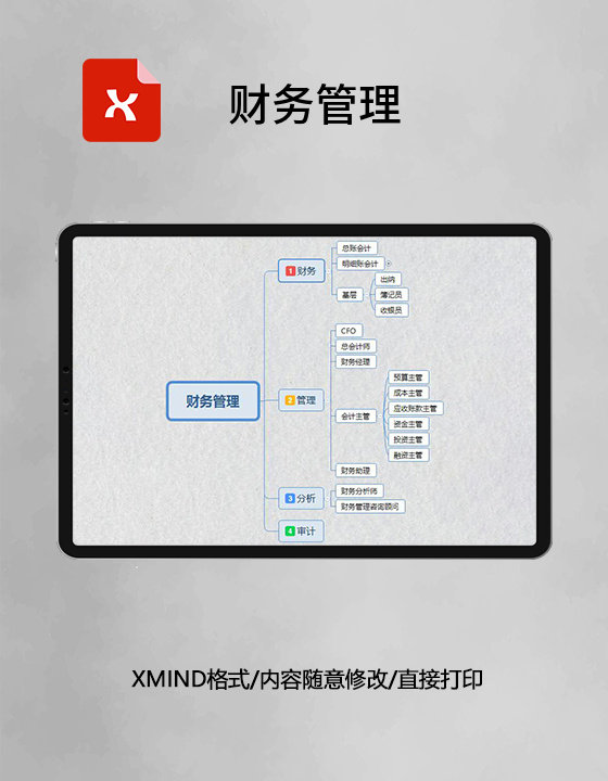 思维导图财务管理XMind模板