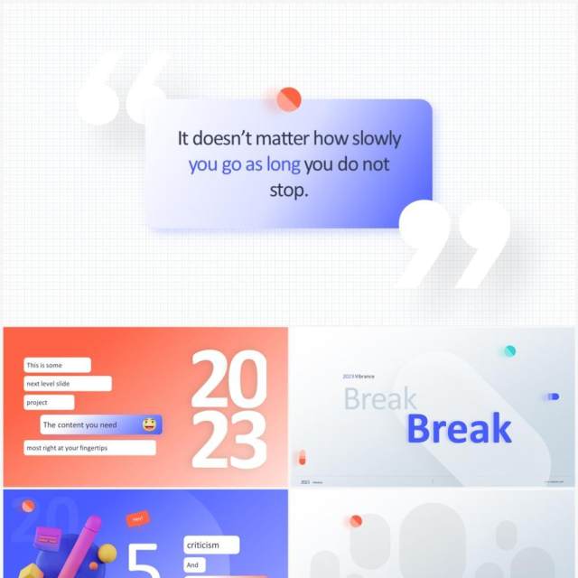 2023简洁创意分节符素材PPT信息图形 2023简洁创意分节符素材PPT信息图形